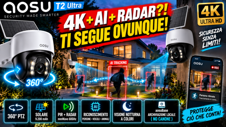 aosu T2 Ultra Kit telecamere di sicurezza 4K
